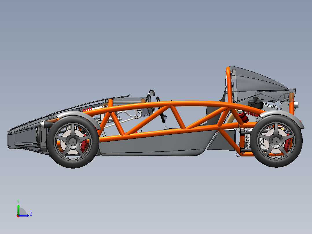卡丁车 钢管车(8)左视图