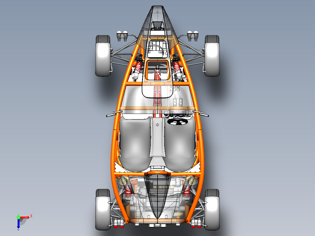 卡丁车 钢管车(8)俯视图
