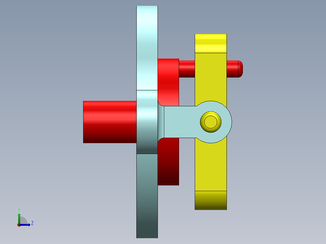 苏格兰轭机构左视图