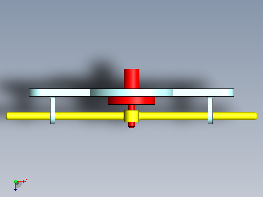 苏格兰轭机构俯视图