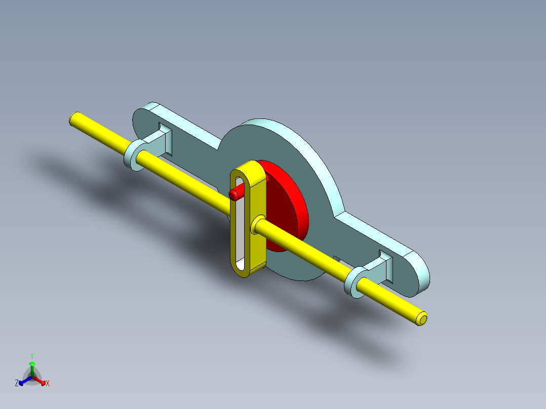 苏格兰轭机构正等轴测图