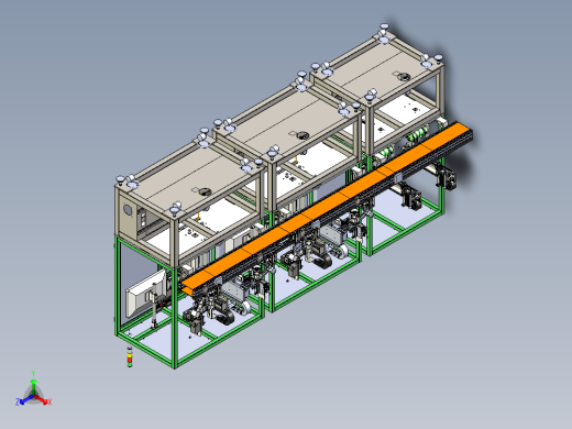 LED灯锡焊及下料工位