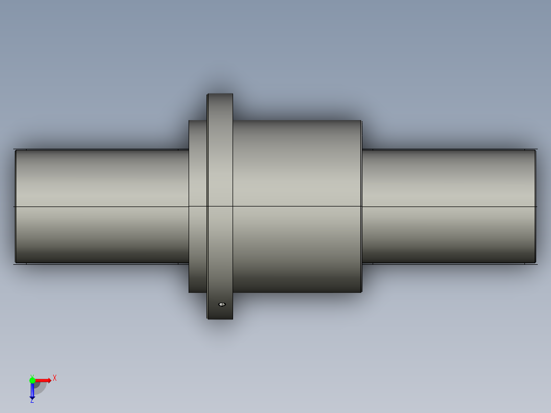 JF16032-5滚珠丝杆3D模型俯视图