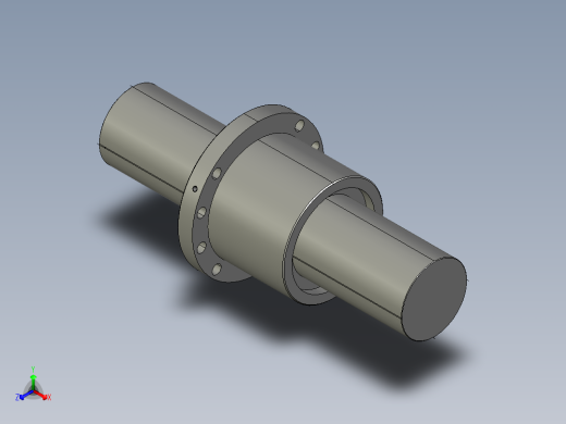 JF16032-5滚珠丝杆3D模型正等轴测缩略图