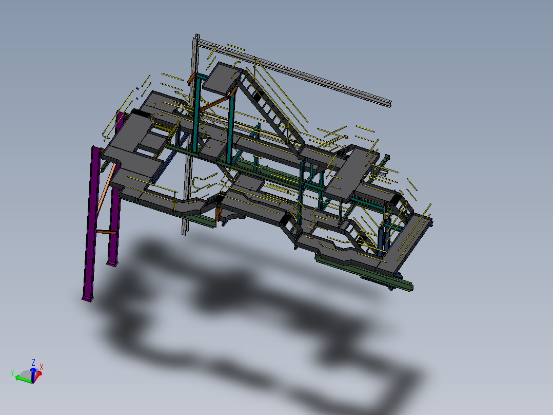 食品厂多层平台  STP