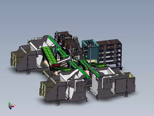 三料斗油管接头铸件摆盘上料  STP