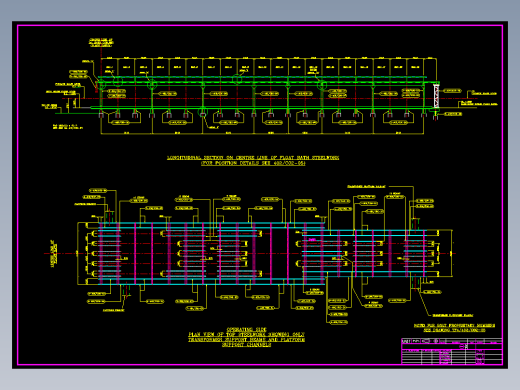 皮尔金顿 600T浮法玻璃锡槽钢构图纸