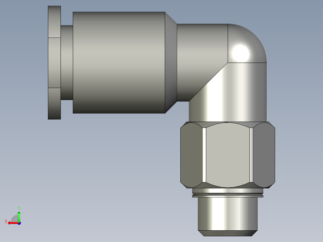 GPL4M5-M迷你L型螺纹二通22ZB后视图