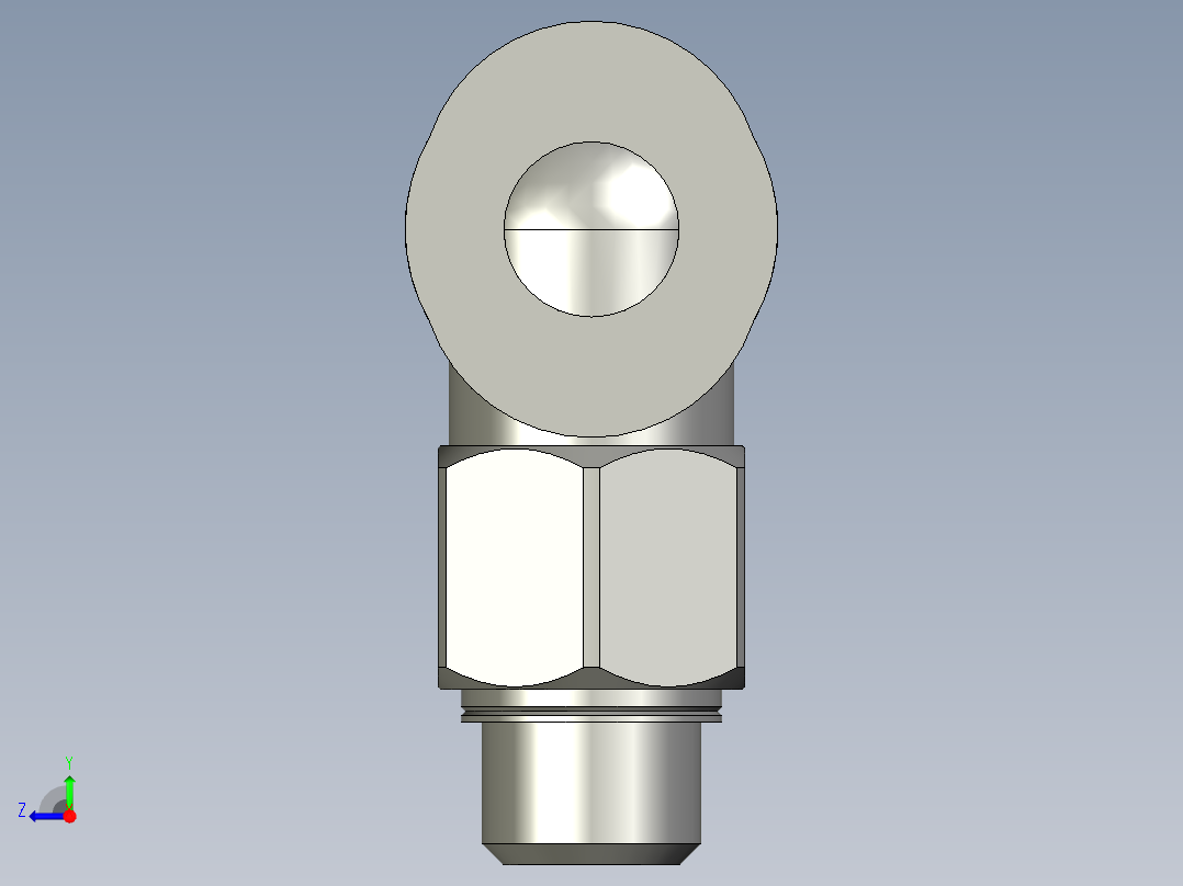 GPL4M5-M迷你L型螺纹二通22ZB右视图