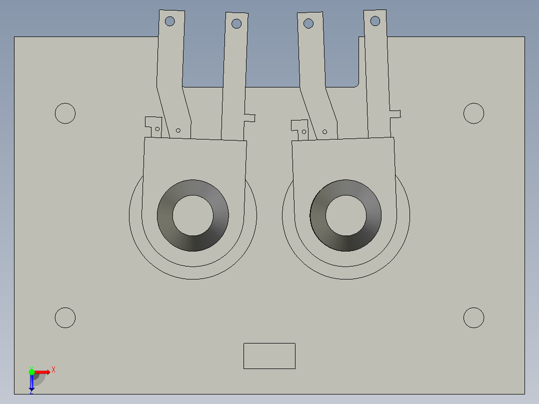 定位旋转机构俯视图