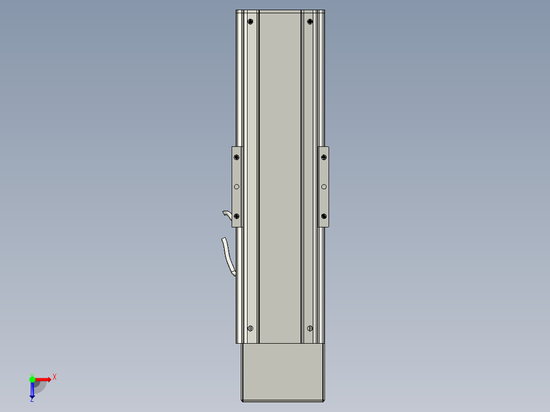 D9-75-L100电机下折弯俯视图
