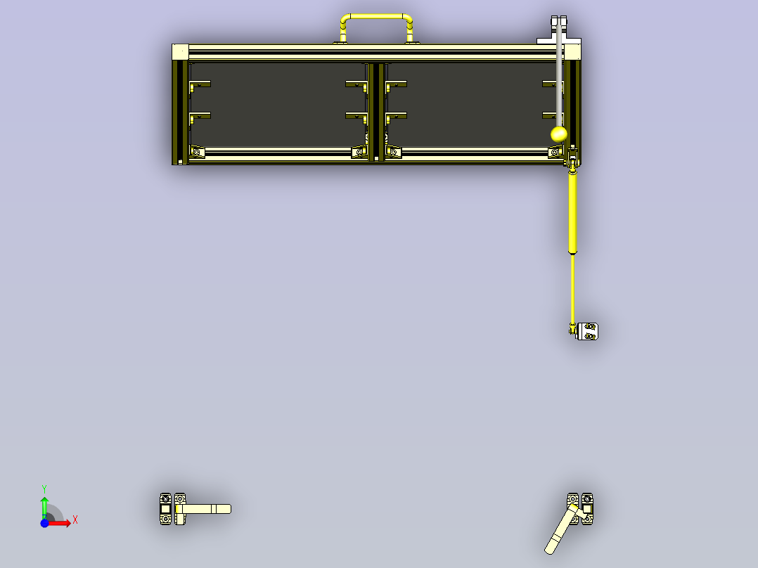 一种开关门前视图
