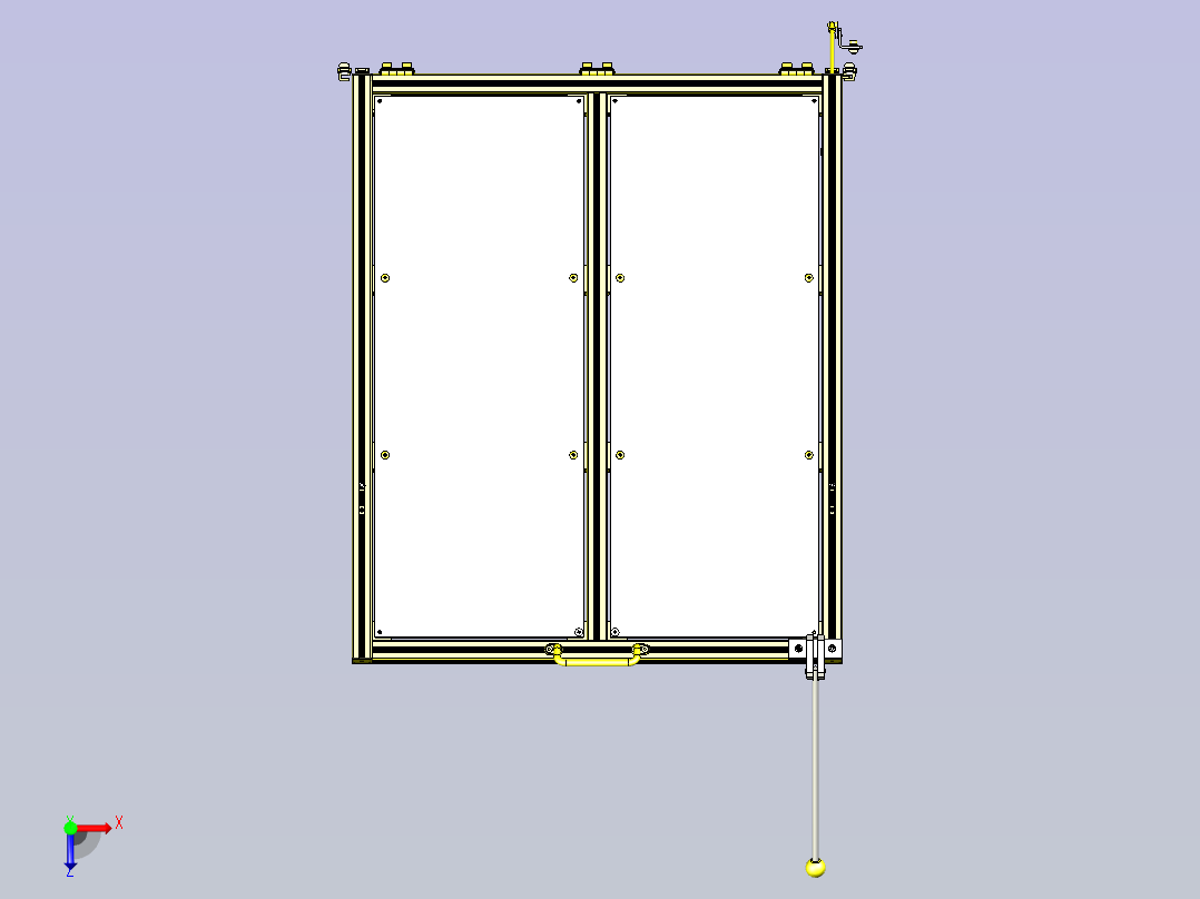 一种开关门俯视图