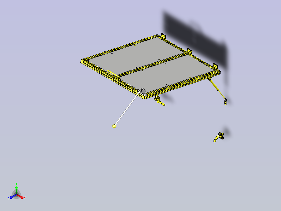 一种开关门正等轴测图