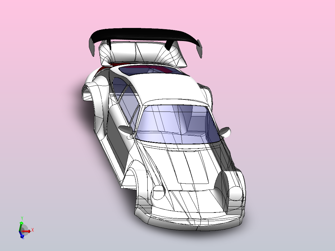 保时捷RWB 911 Turbo车架主视图