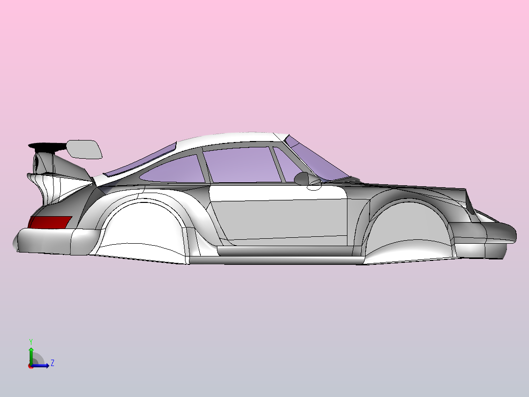 保时捷RWB 911 Turbo车架左视图