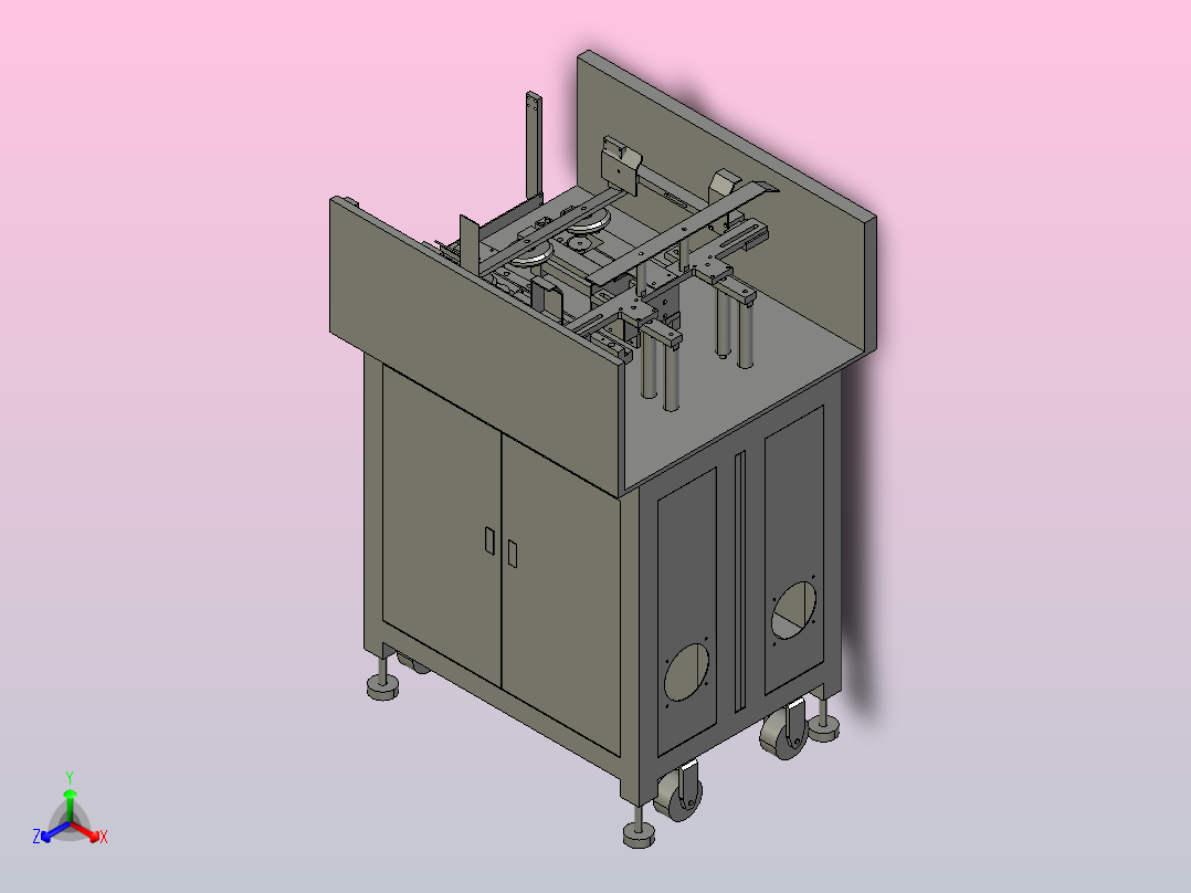 包装纸箱顺平设备主视图