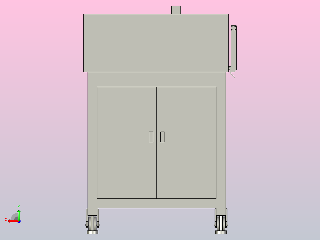 包装纸箱顺平设备右视图
