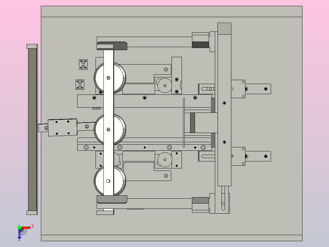 包装纸箱顺平设备俯视图