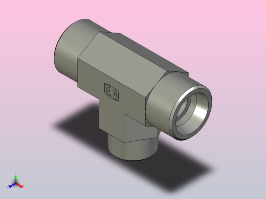 EO管接头三通异径管TR16 12 16SCFX.igs