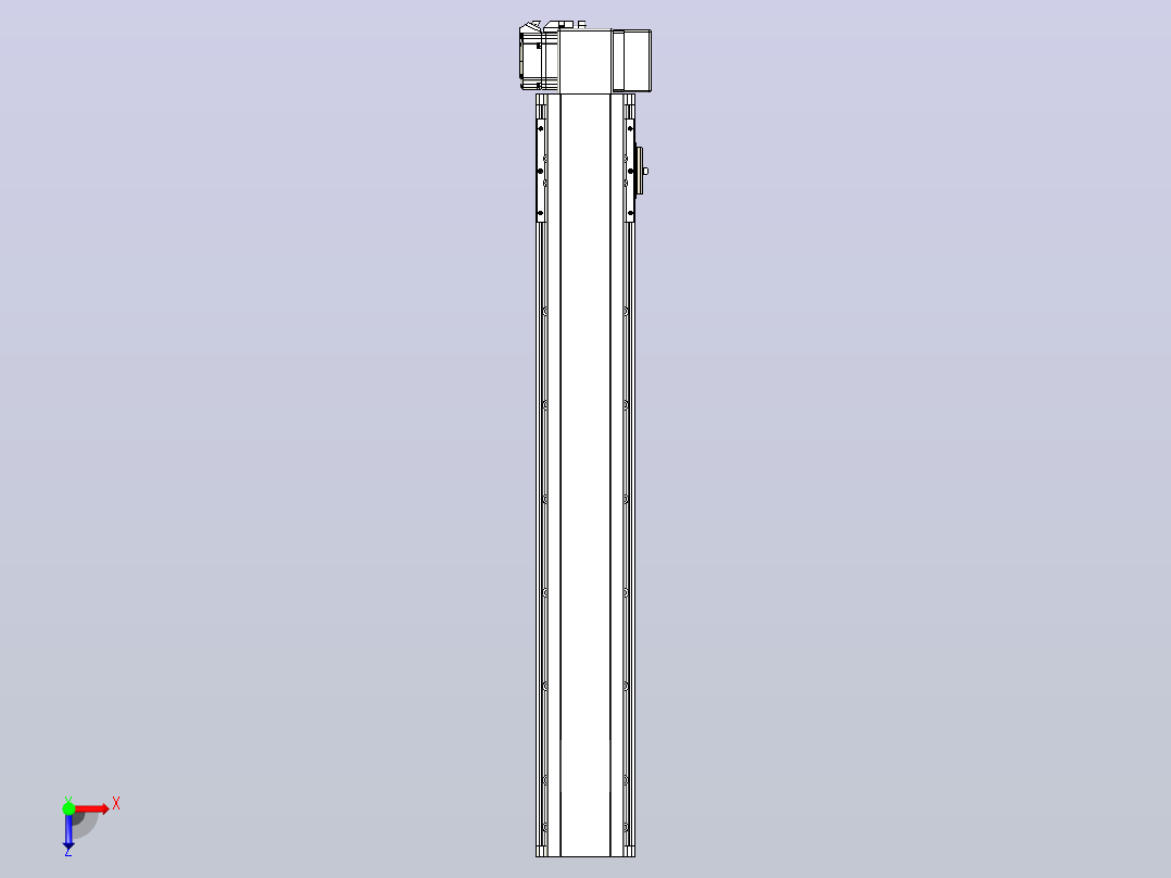 皮带直线轴半封闭可选导轨TPA-HNB-105D-90-L600-LP-C-P20-N3俯视图
