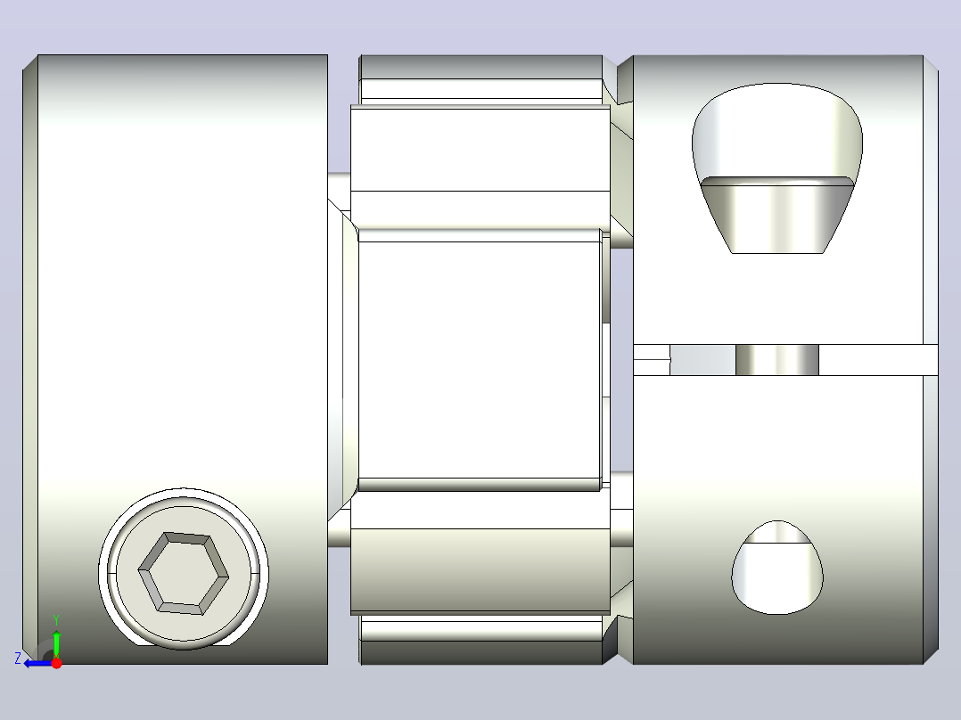 柔性爪式联轴器5x5 5x8右视图