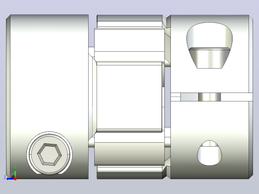 柔性爪式联轴器5x5 5x8右视缩略图