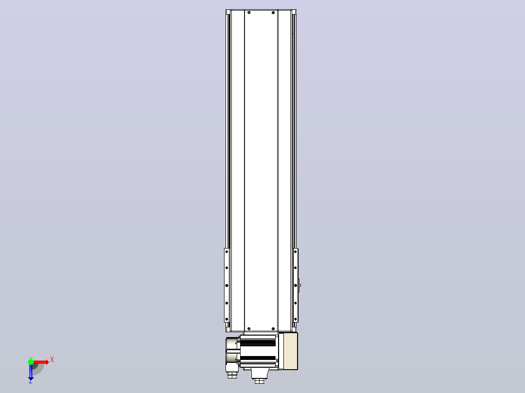 皮带直线轴半封闭可选导轨TPA-HNB-220D-176-L600-RU-C-P1K-N3俯视图