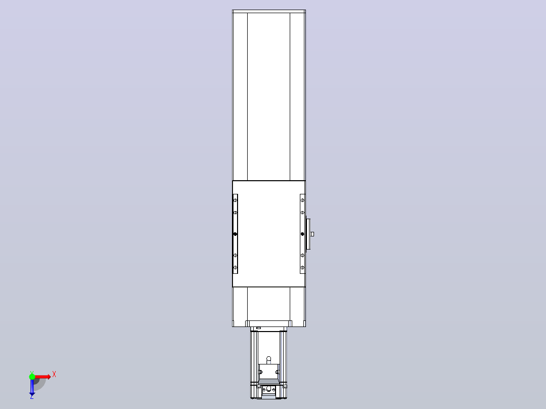 滚珠丝杠直线轴带导轨全封闭TPA-HCR-120D-1610C-L250-M-Y-P40-N3俯视图