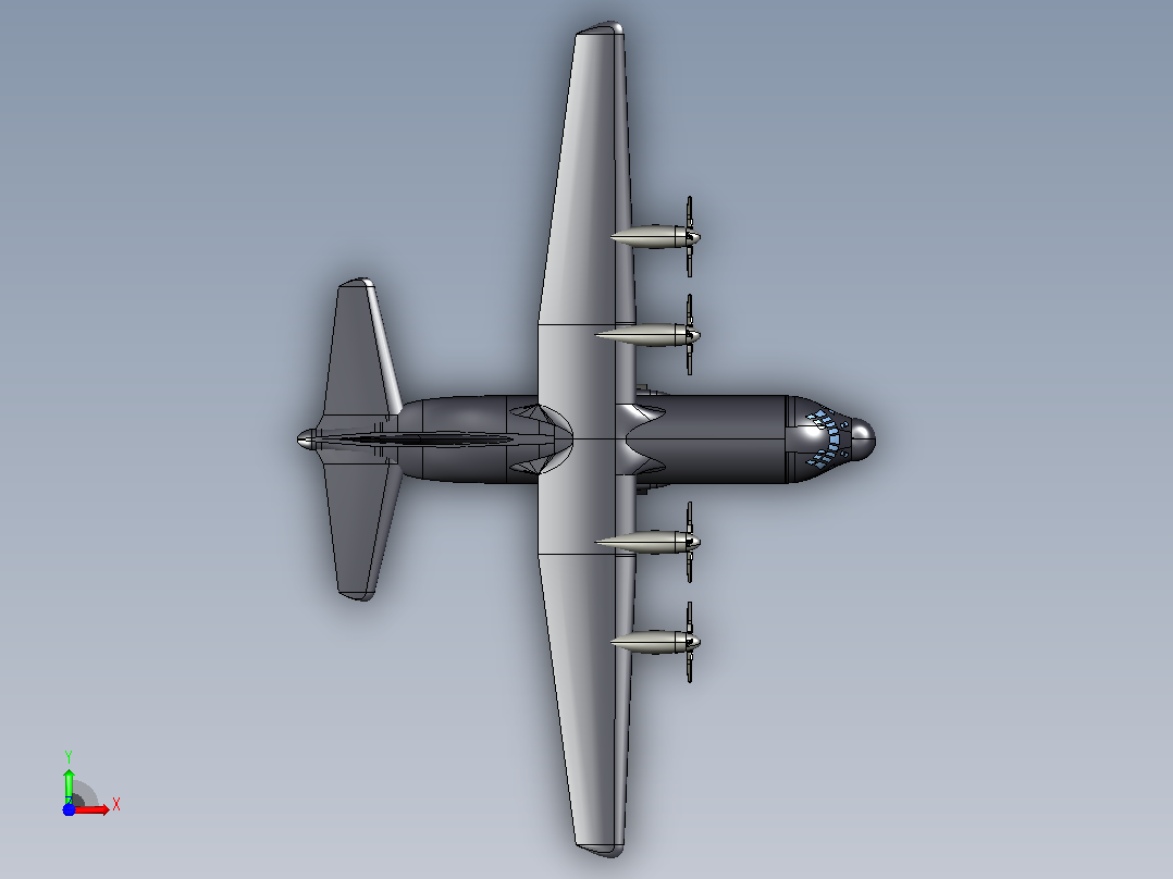 c130-hercules IGS飞机前视图