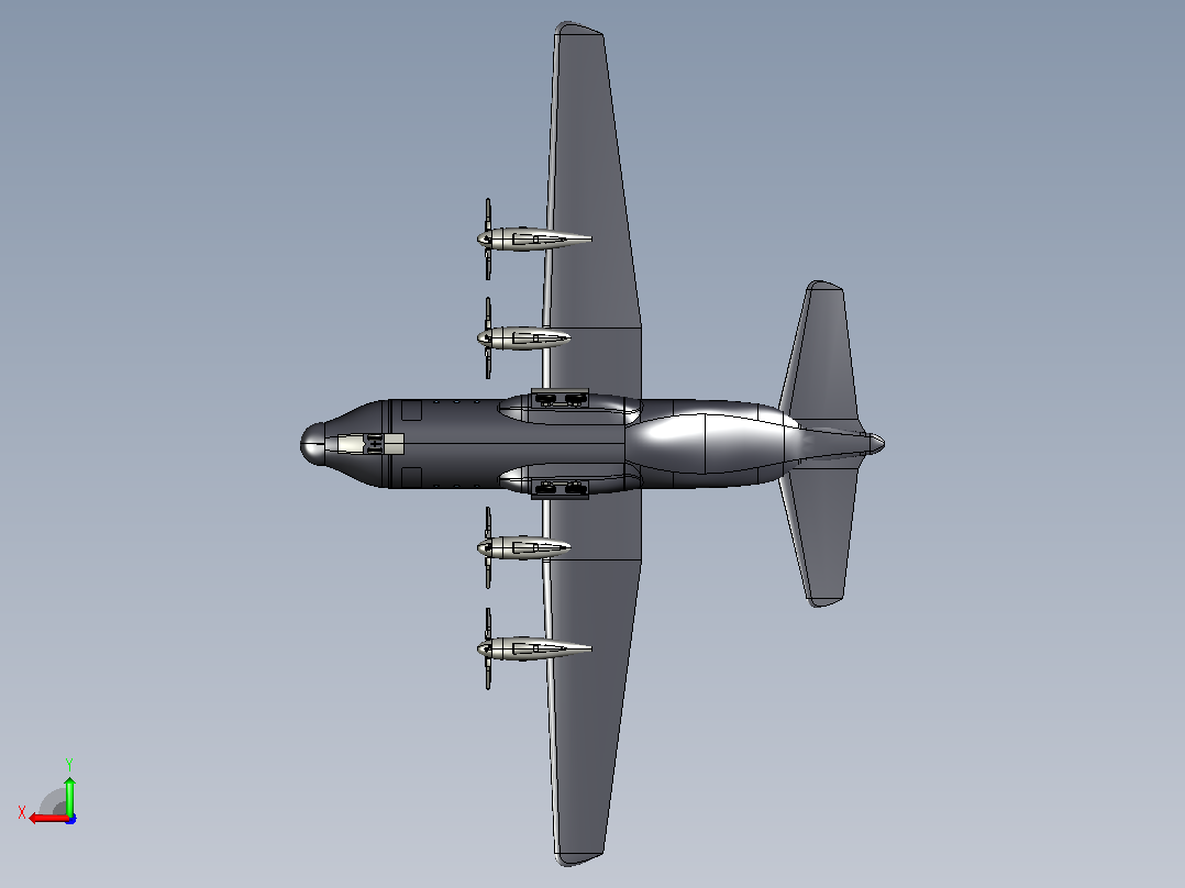 c130-hercules IGS飞机左视图