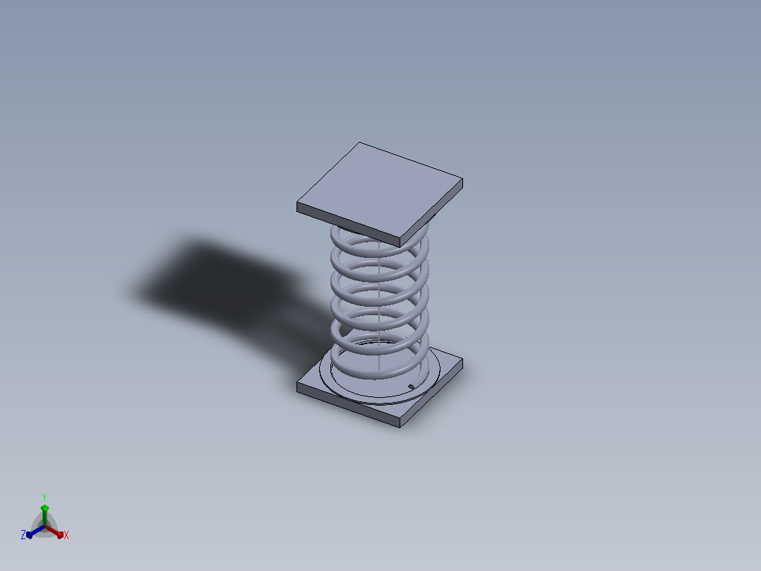 如何在Solidworks中制作一个压缩弹簧的动画主视图