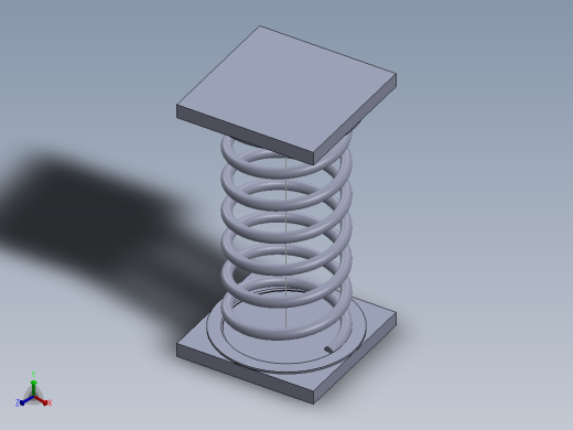 如何在Solidworks中制作一个压缩弹簧的动画正等轴测缩略图