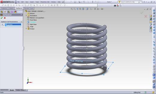 如何在Solidworks中制作一个压缩弹簧的动画缩略图