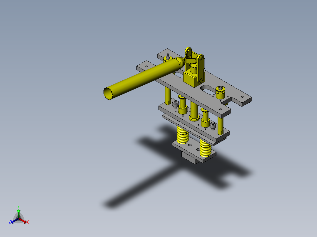 薄膜压接夹具正等轴测图