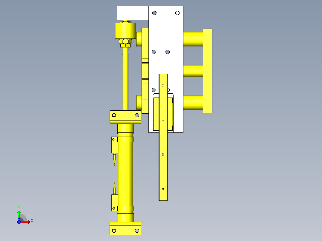 腔门开闭机构前视图
