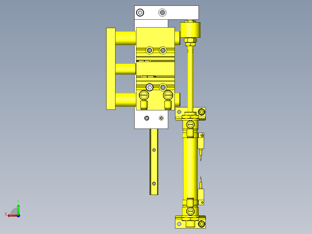 腔门开闭机构后视图