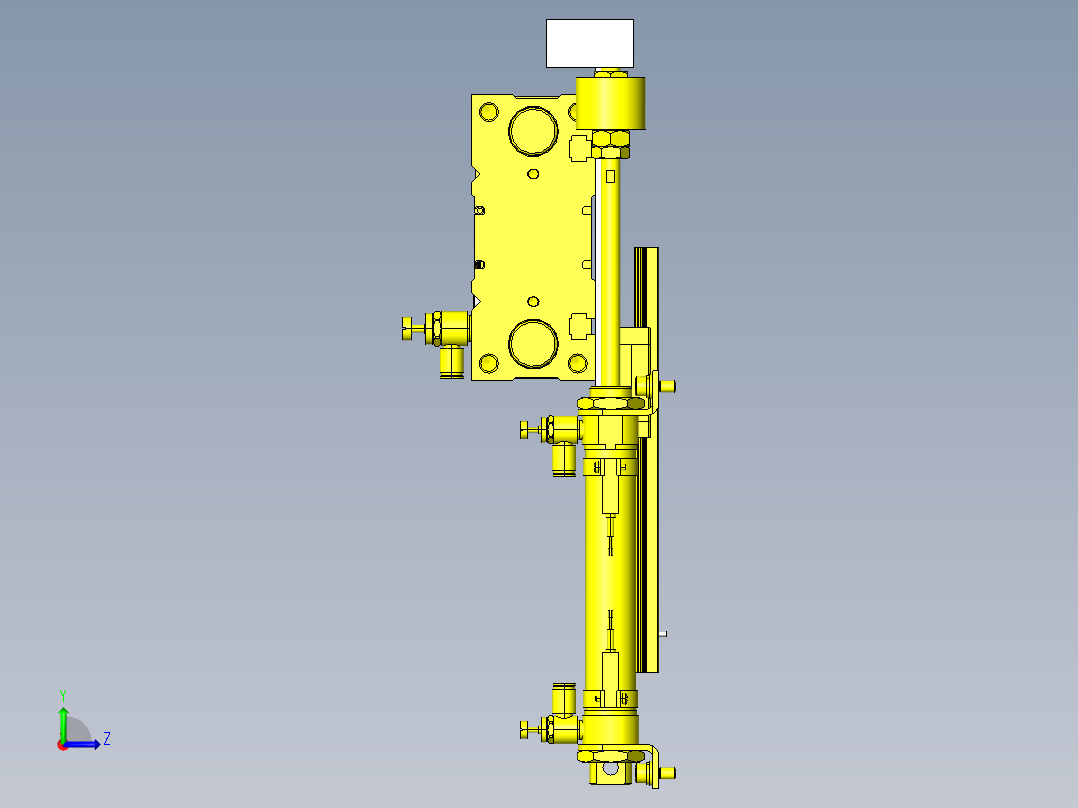 腔门开闭机构左视图