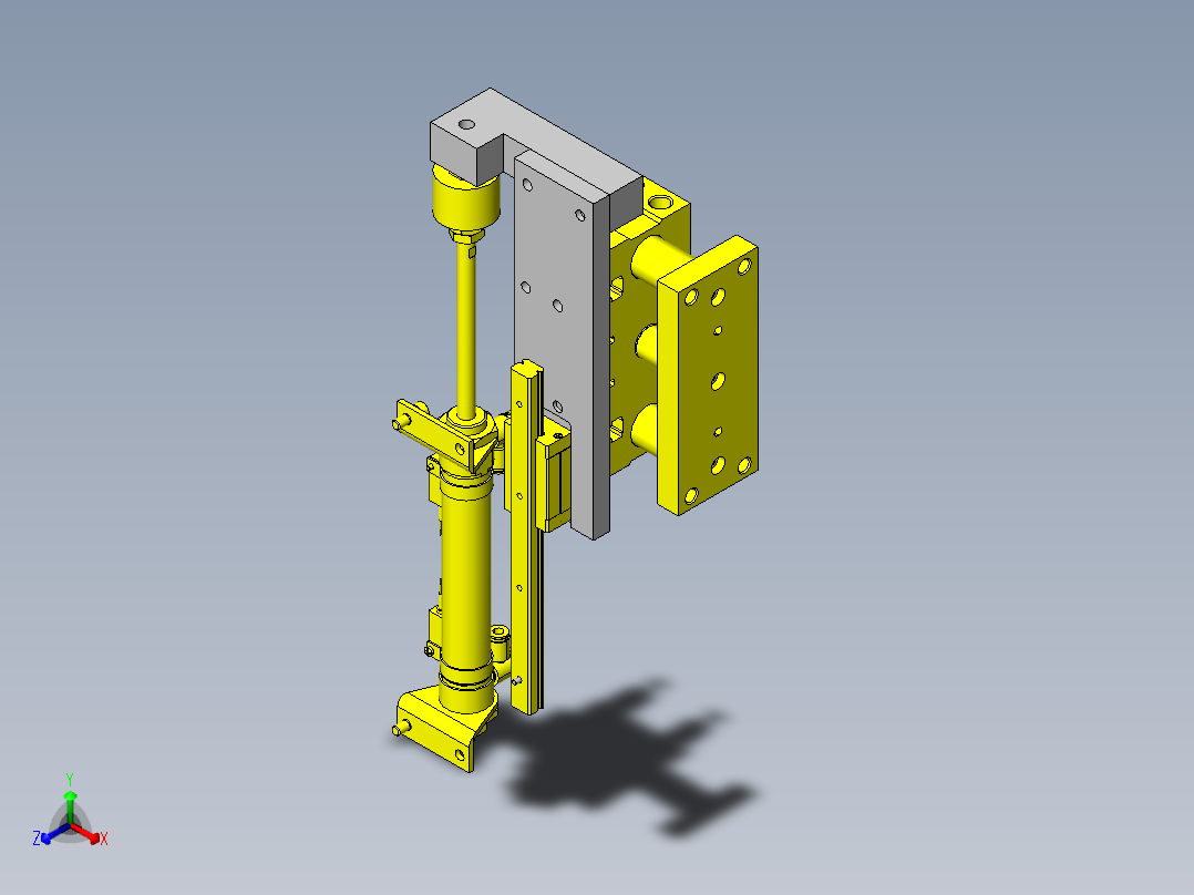 腔门开闭机构正等轴测图