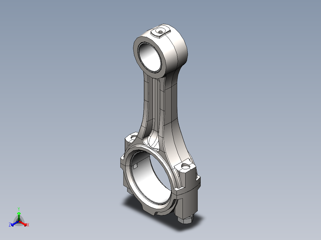 连杆的设计和有限元分析(sw+cad+说明书)正等轴测图