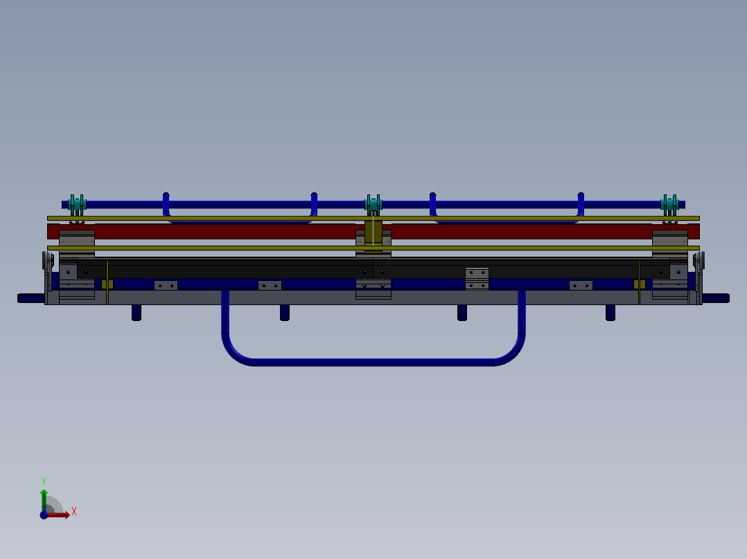 金属片折叠制动器前视图
