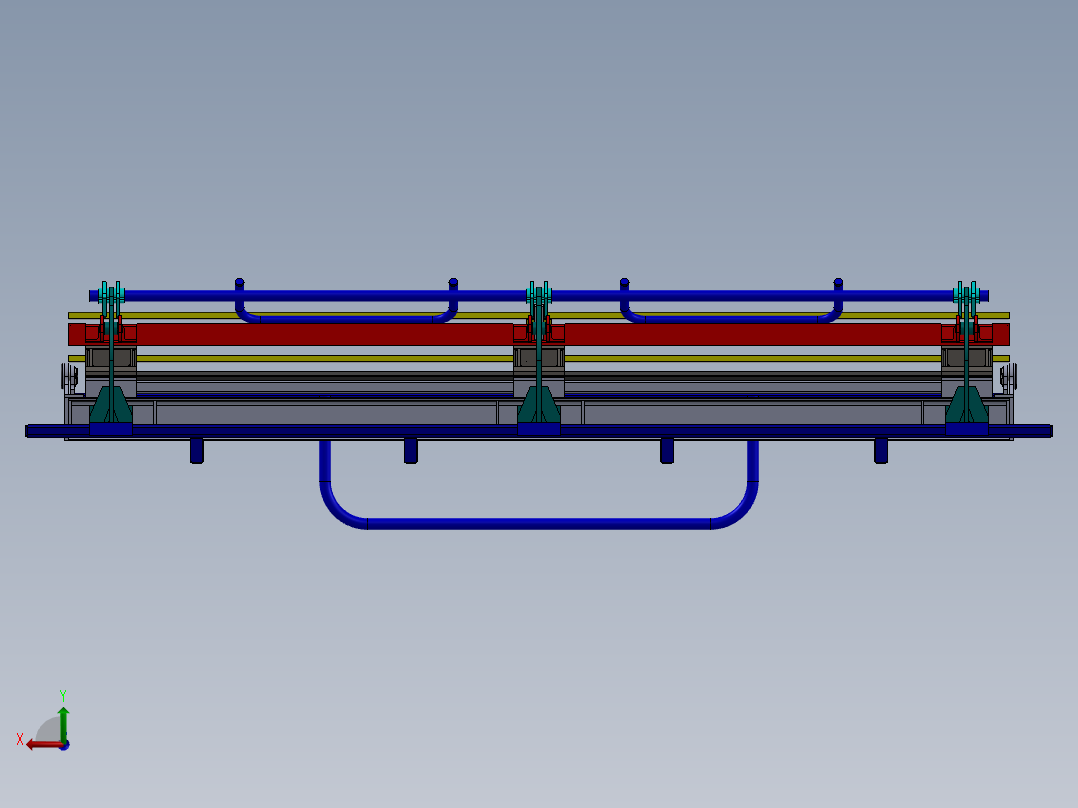 金属片折叠制动器后视图