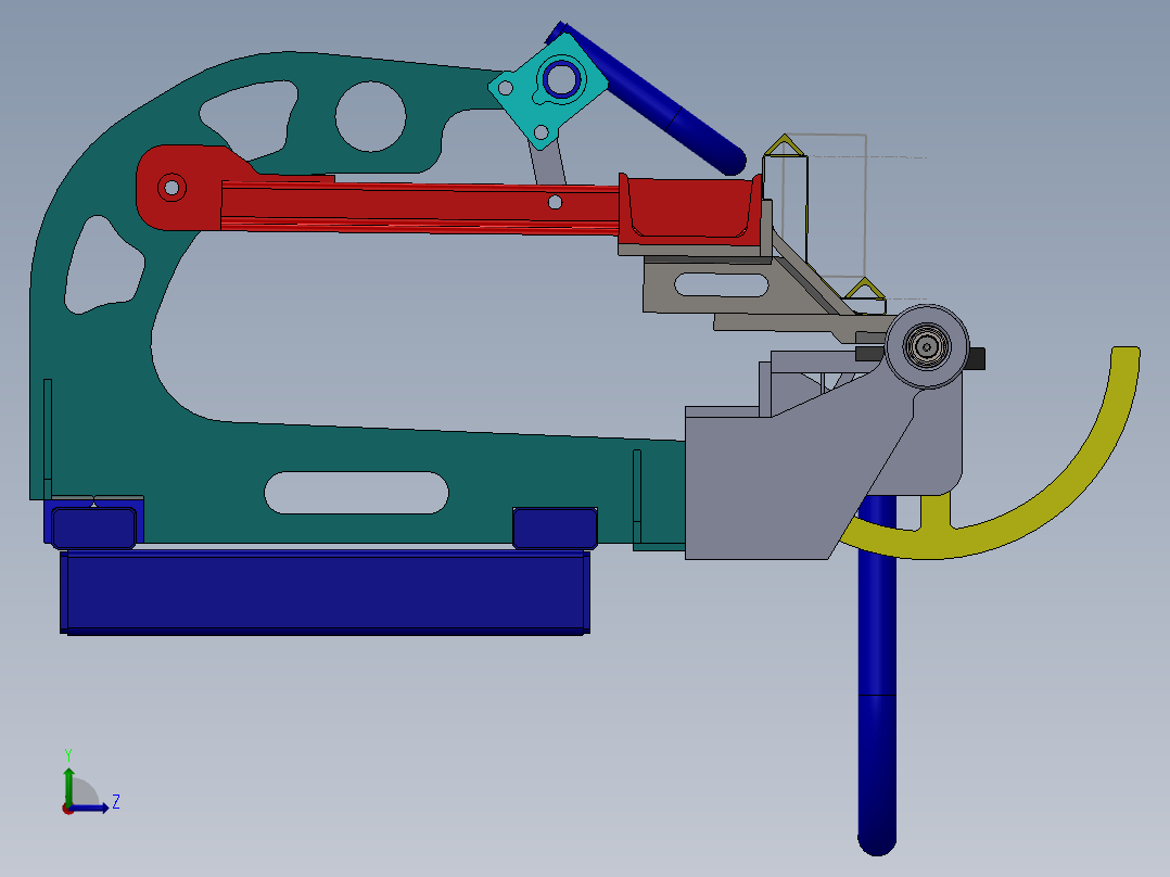 金属片折叠制动器左视图