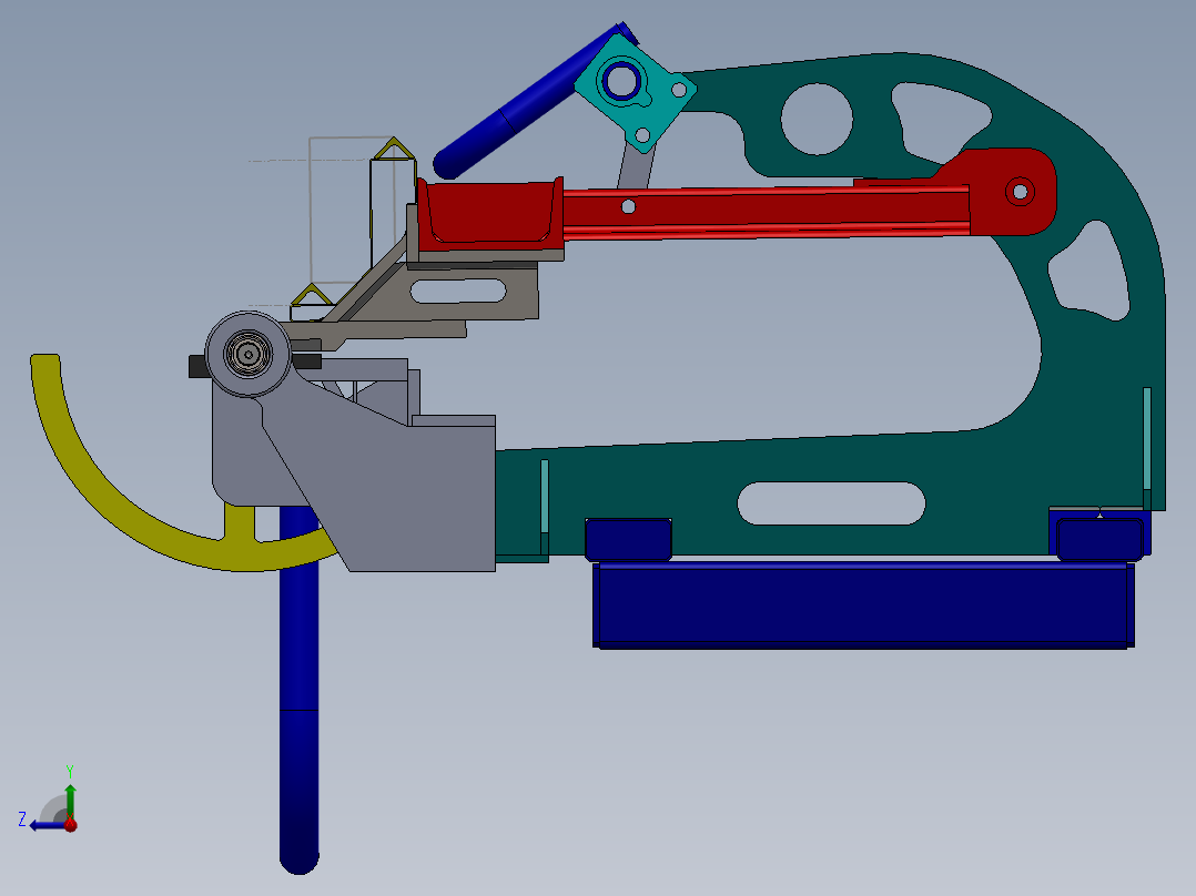 金属片折叠制动器右视图