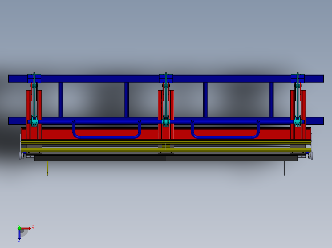 金属片折叠制动器俯视图