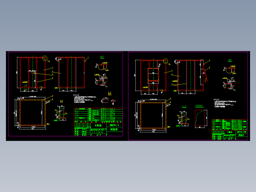 单机64袋脉冲布袋除尘器CAD图纸