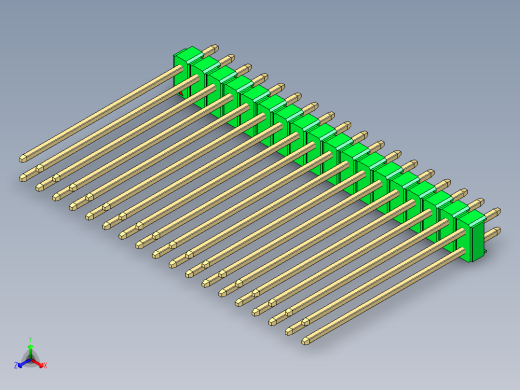 彩色公头100mil（2.54mm）系列-DS1021_green_2x18p_100mil_Type43_rev1.0