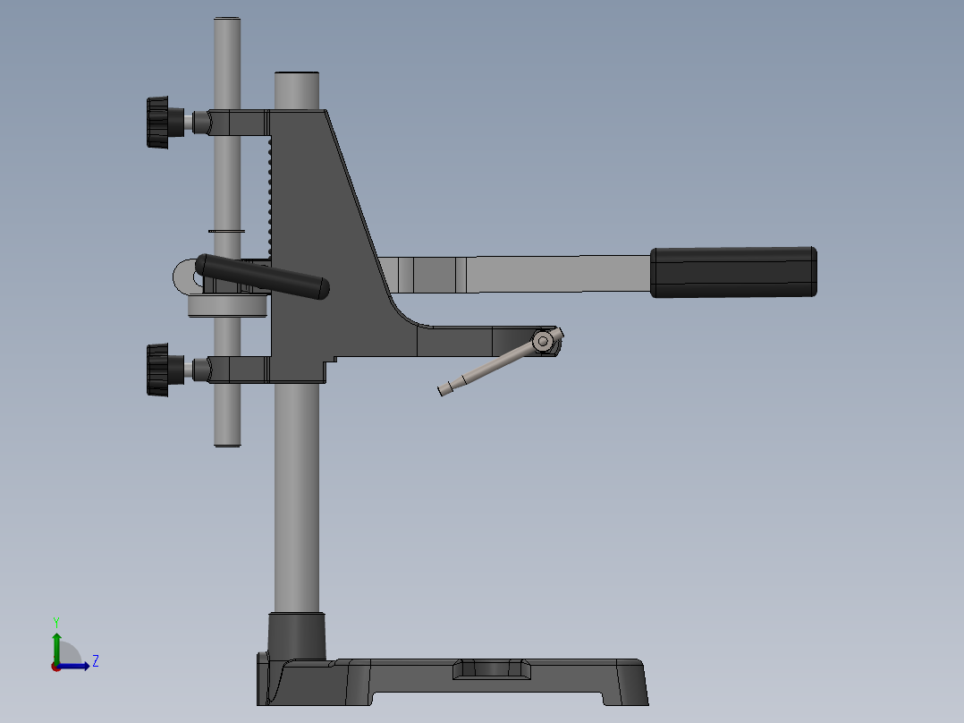 升降夹具模型图左视图