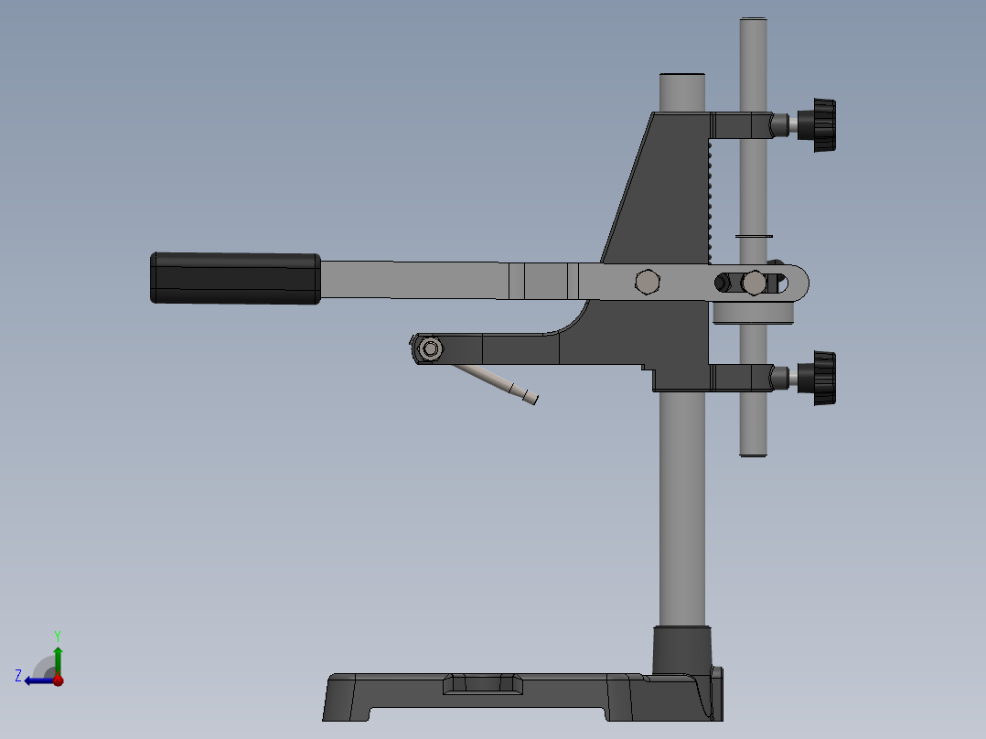 升降夹具模型图右视图