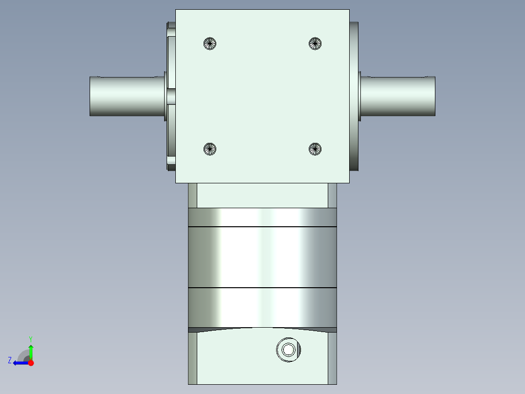换向器PW70双轴 PLF60-L1 14-50-70-M4.stp右视图